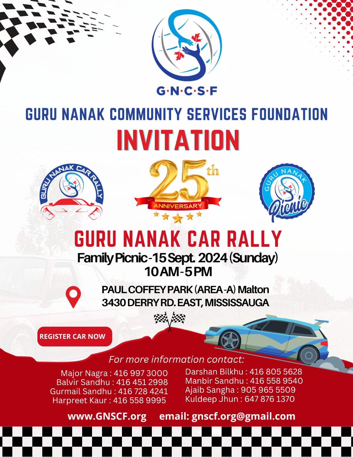 25th Guru Nanak Car Rally Poster